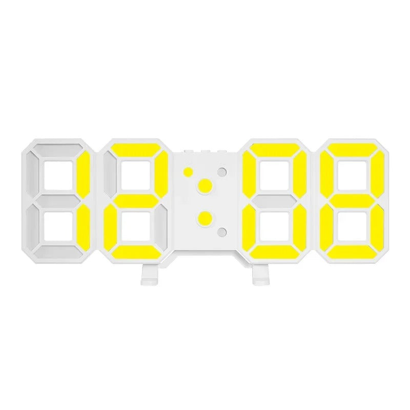 Reloj despertador Electrónico Led Digital 3D Blanco