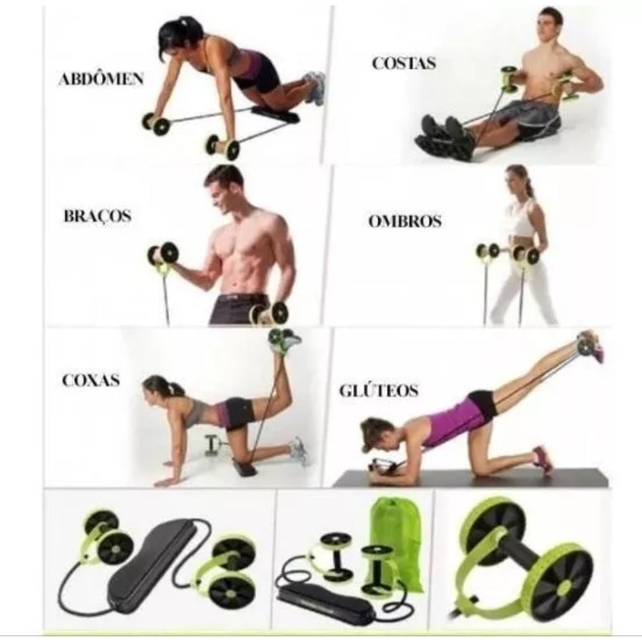 Rueda Abdominal Revoflex Para Ejercicios Con Ruedas Deslizan