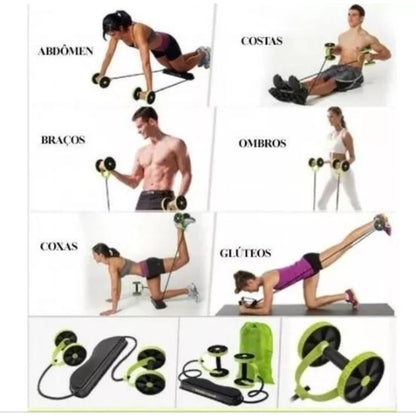 Rueda Abdominal Revoflex Para Ejercicios Con Ruedas Deslizan