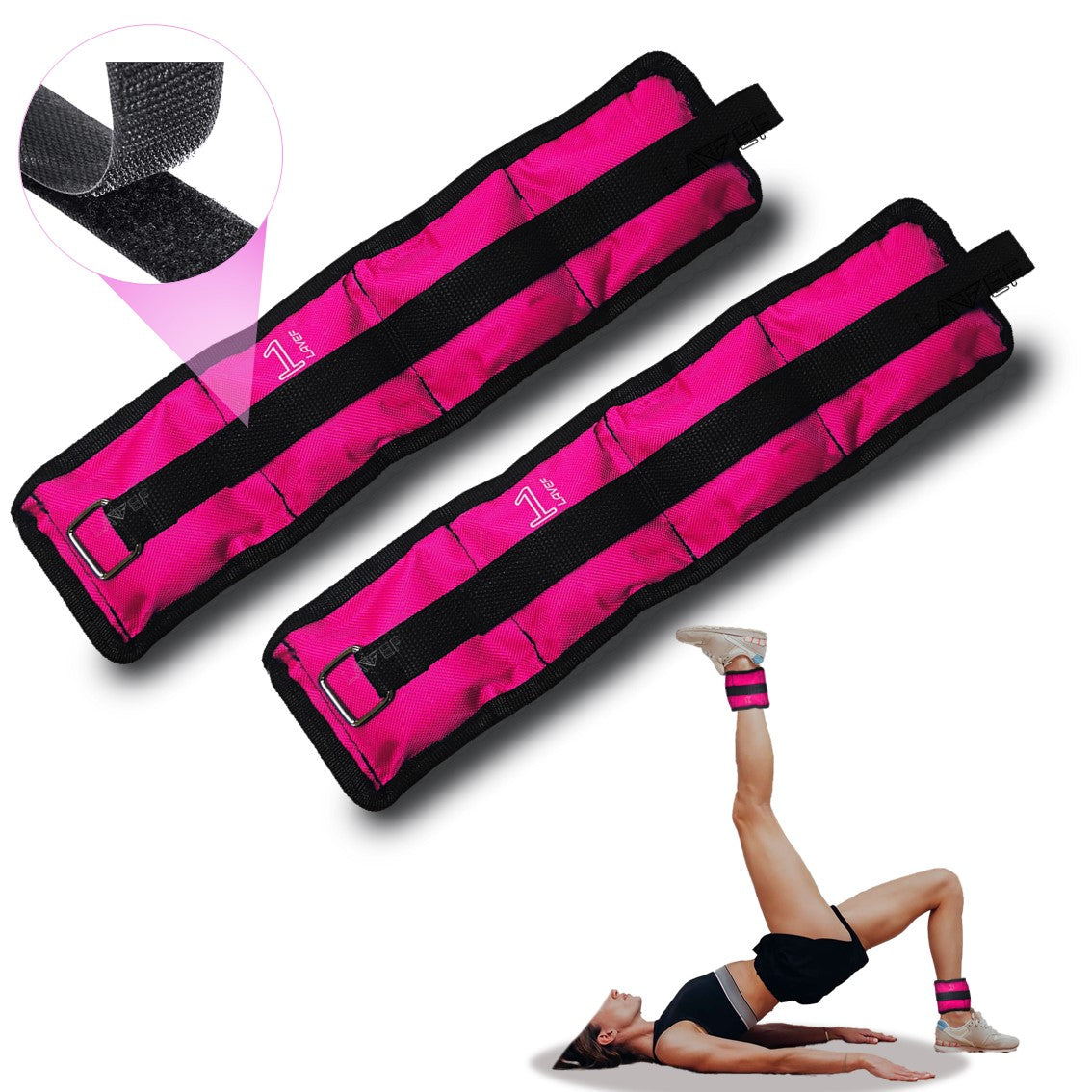 Pesas Tobilleras Kit 2 Pesas 1k (2 Libras) Deporte-fitness